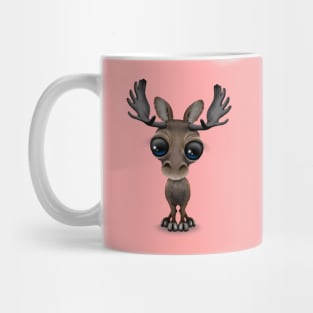 Cute Curious Baby Moose Mug